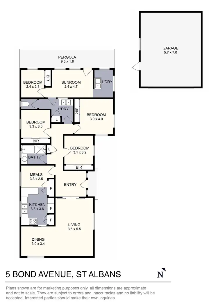Floorplan of Homely house listing, 5 Bond Avenue, St Albans VIC 3021
