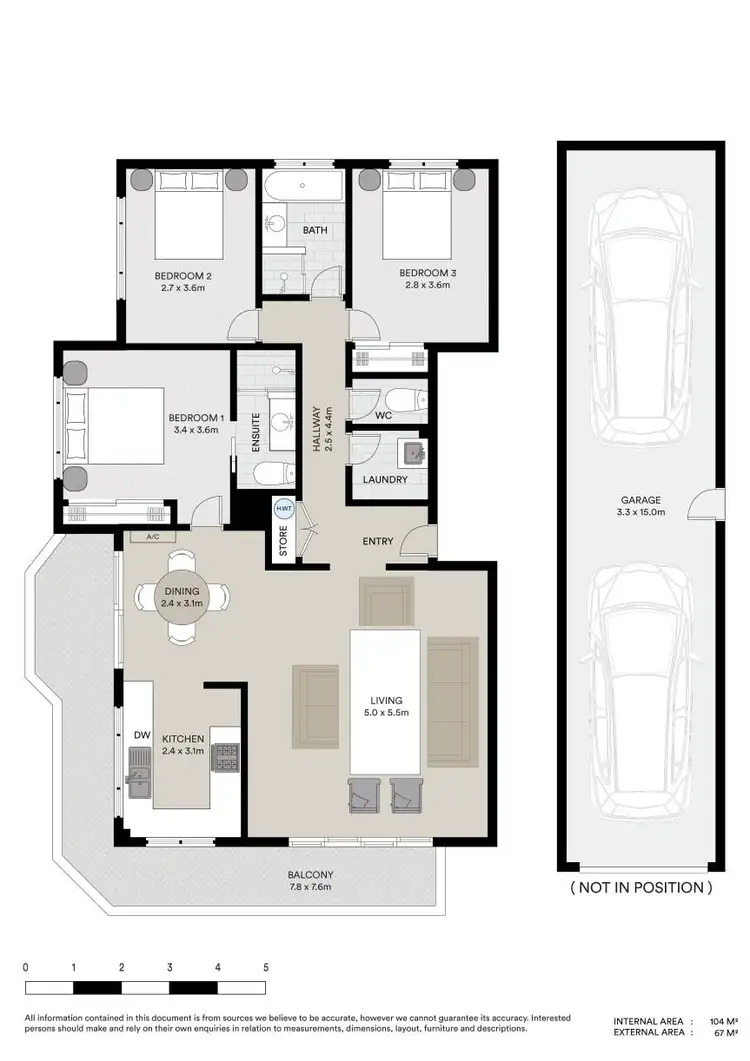 Floorplan of Homely apartment listing, 3/68 Cedar Crescent, East Ballina NSW 2478