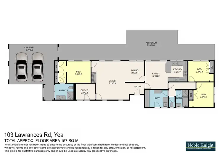 Floorplan of Homely house listing, 103 Lawrances Road, Yea VIC 3717