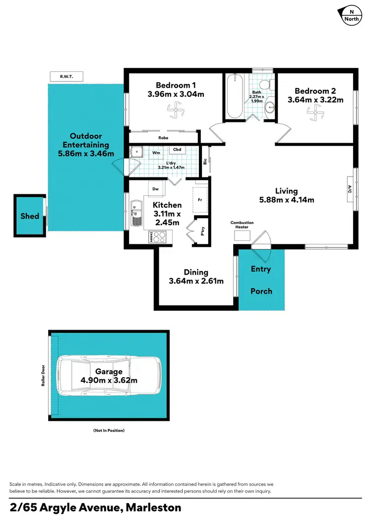 Floorplan of Homely unit listing, 2/65 Argyle Avenue, Marleston SA 5033