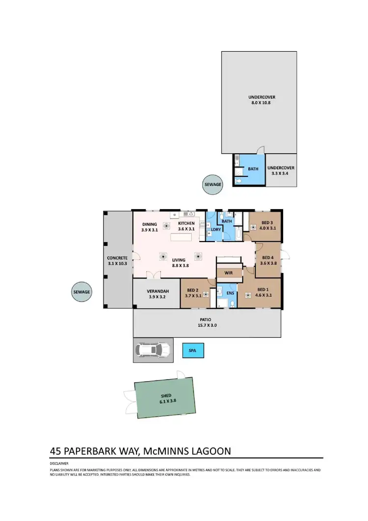 Floorplan of Homely house listing, 45 Paperbark Way, Mcminns Lagoon NT 822