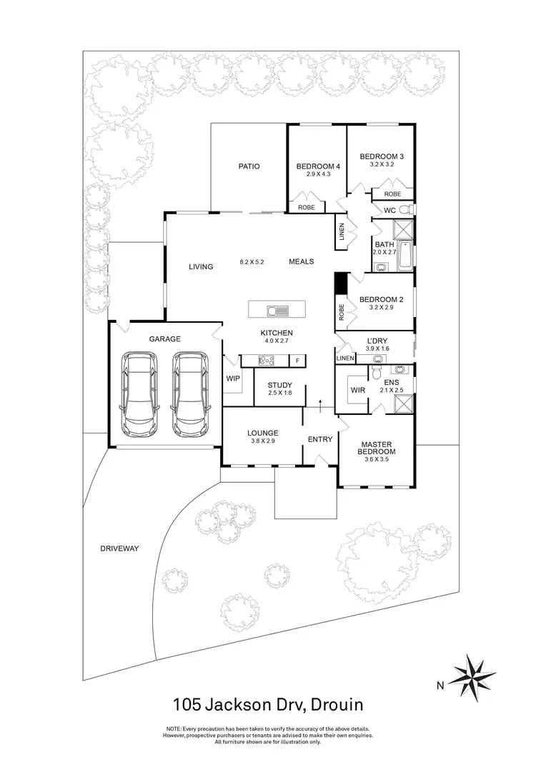Floorplan of Homely house listing, 105 Jackson Drive, Drouin VIC 3818