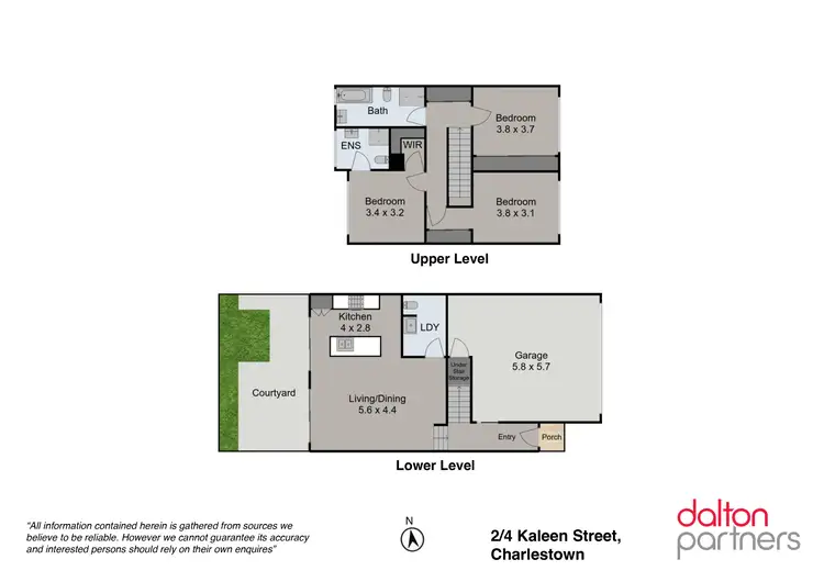Floorplan of Homely townhouse listing, 2/4 Kaleen Street, Charlestown NSW 2290
