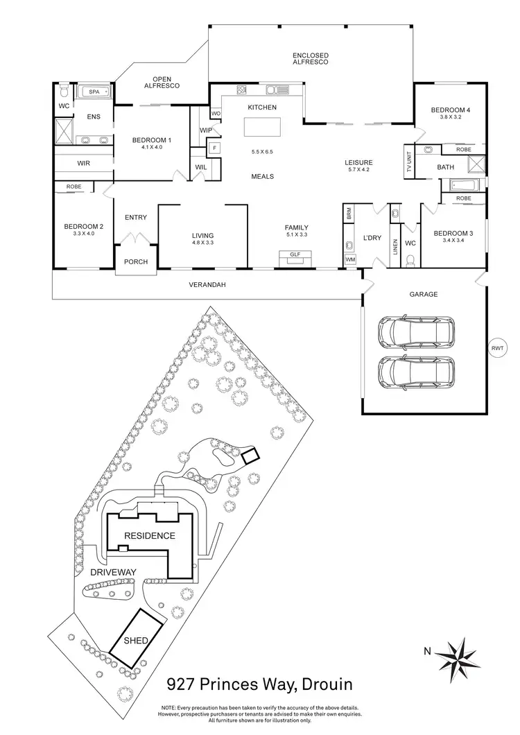 Floorplan of Homely house listing, 927 Princes Way, Drouin VIC 3818