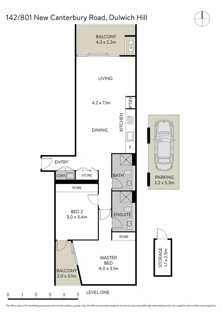 Floorplan of Homely apartment listing, 142/801 New Canterbury Road, Dulwich Hill NSW 2203