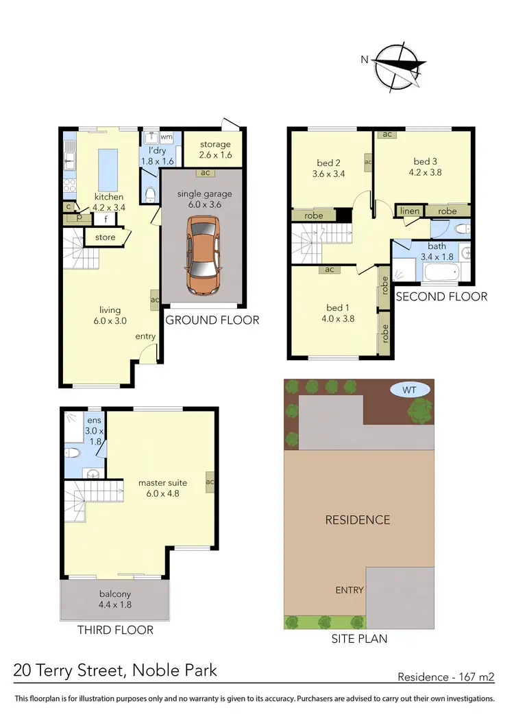 Floorplan of Homely townhouse listing, 20 Terry Street, Noble Park VIC 3174