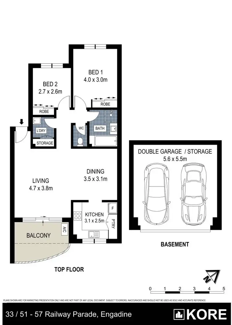 Floorplan of Homely apartment listing, 33/51-57 Railway Parade, Engadine NSW 2233