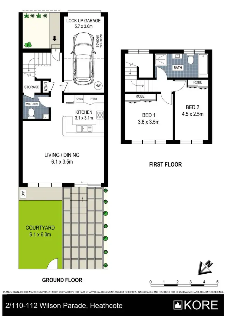 Floorplan of Homely townhouse listing, 2/110-112 Wilson Parade, Heathcote NSW 2233