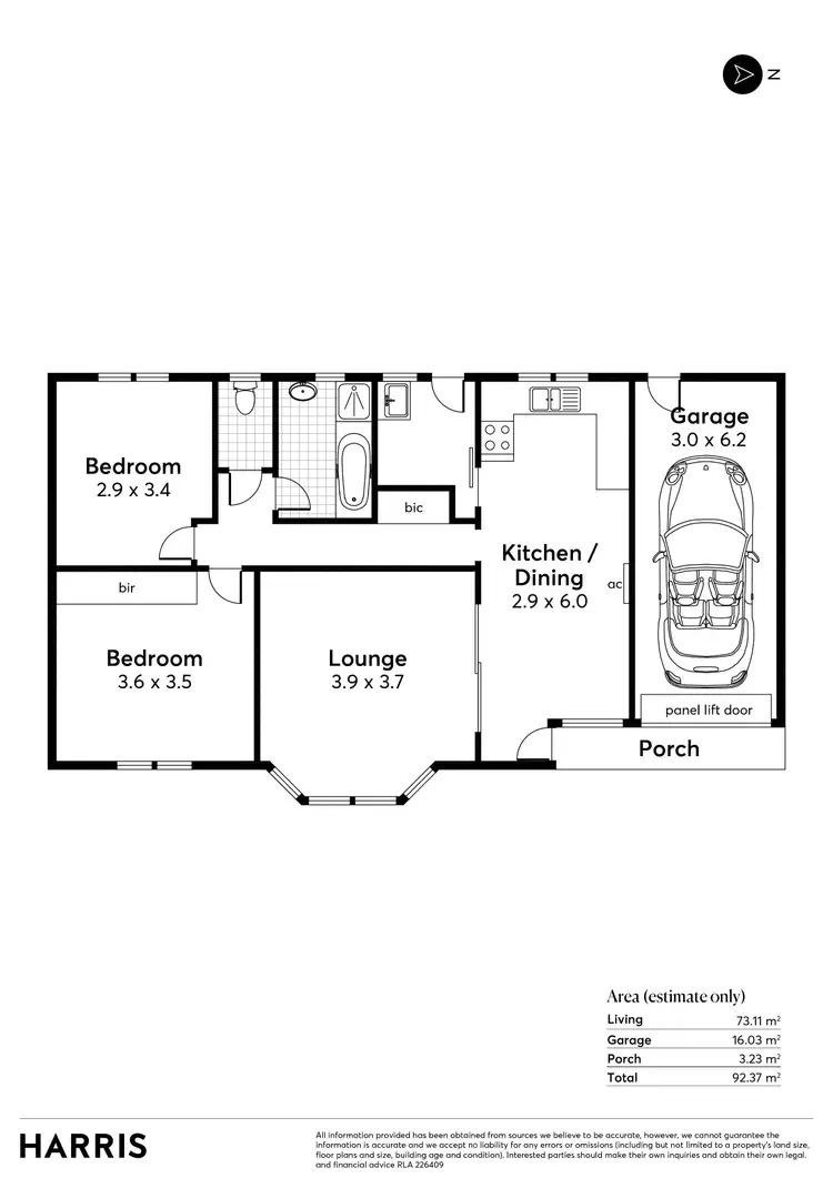 Floorplan of Homely unit listing, 1/114 Cross Road, Highgate SA 5063