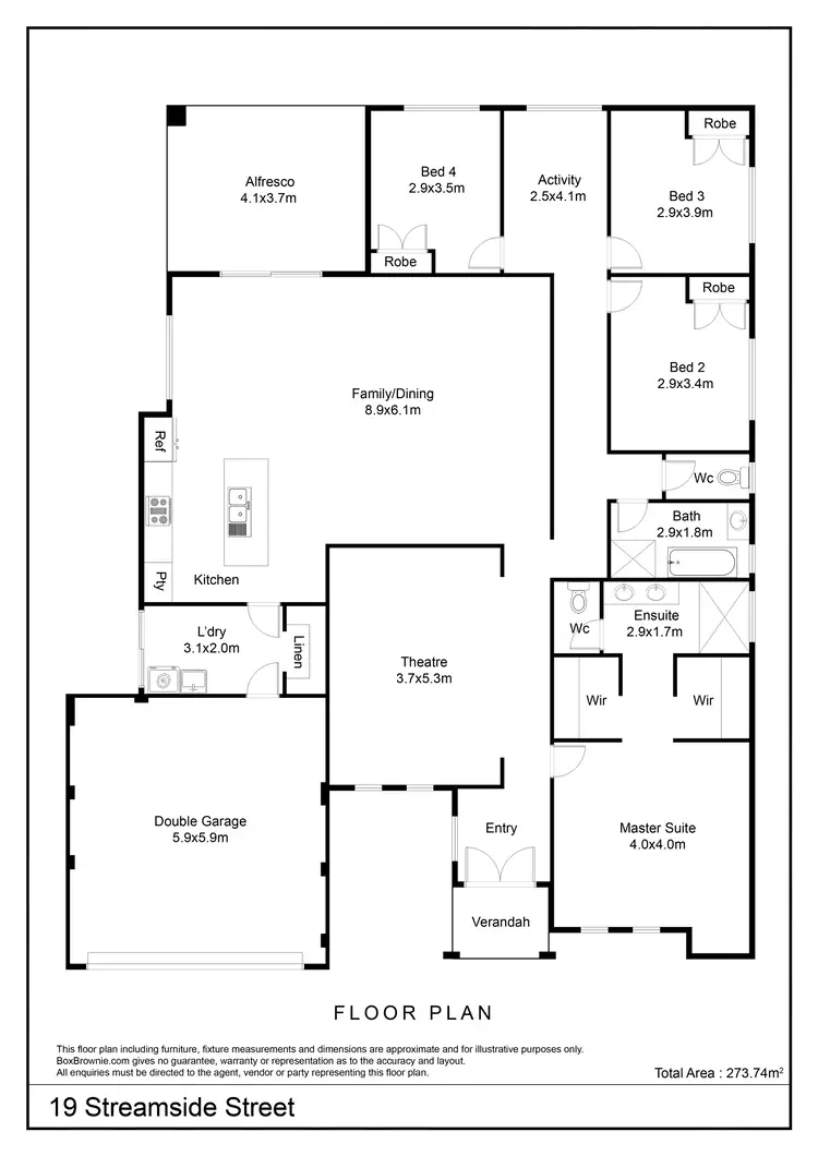Floorplan of Homely house listing, 19 Streamside Street, Southern River WA 6110