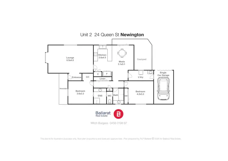 Floorplan of Homely unit listing, 2/24 Queen Victoria Street, Newington VIC 3350