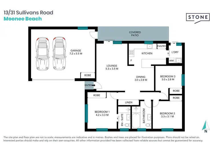 Floorplan of Homely villa listing, 13/31 Sullivans Road, Moonee Beach NSW 2450