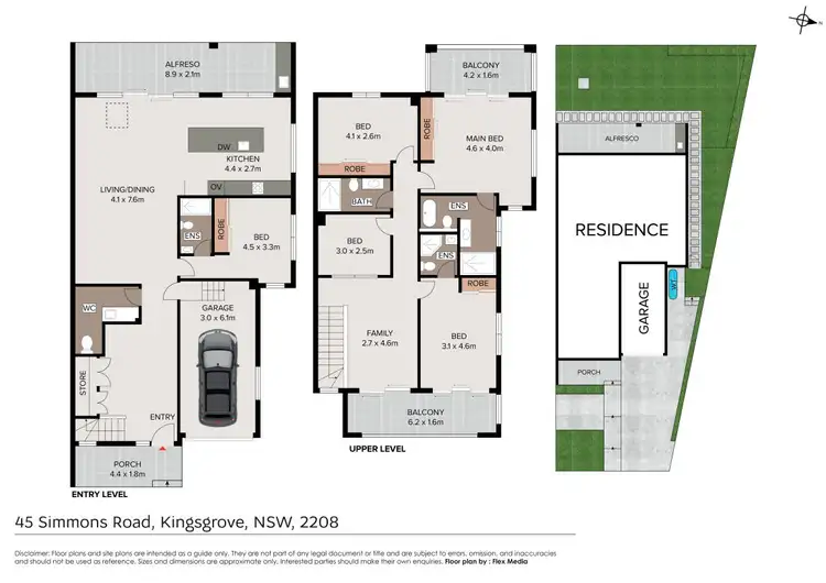 Floorplan of Homely semi-detached listing, 45 Simmons Road, Kingsgrove NSW 2208