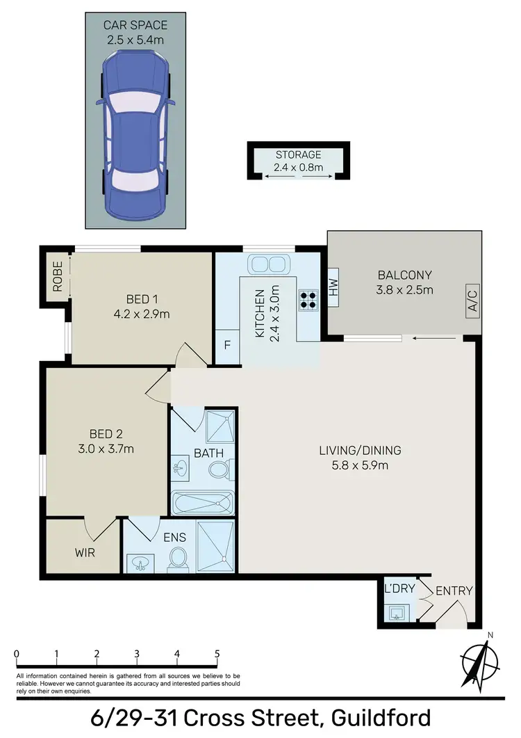 Floorplan of Homely unit listing, 6/29-31 Cross Street, Guildford NSW 2161