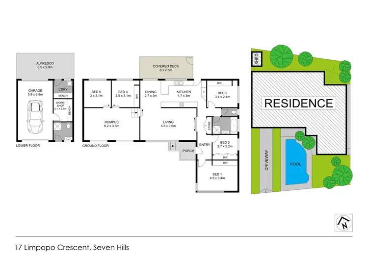 Floorplan of Homely house listing, 17 Limpopo Crescent, Seven Hills NSW 2147