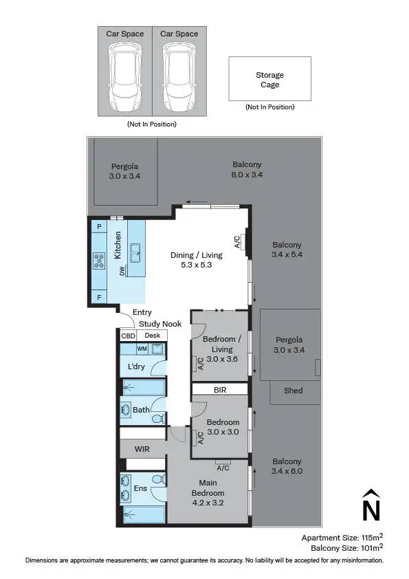 Floorplan of Homely apartment listing, 703/160 Whitehorse Road, Blackburn VIC 3130