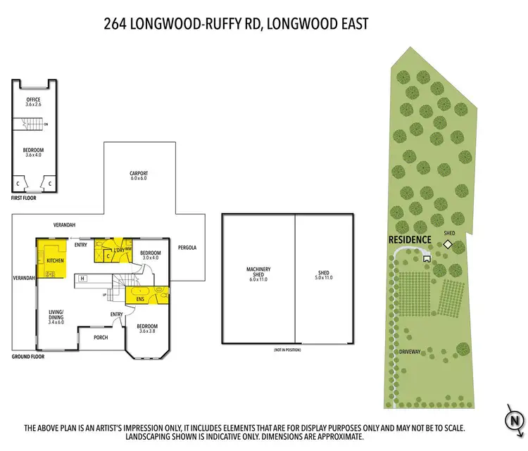 Floorplan of Homely rural property listing, 264 Longwood-Ruffy Road, Longwood East VIC 3666