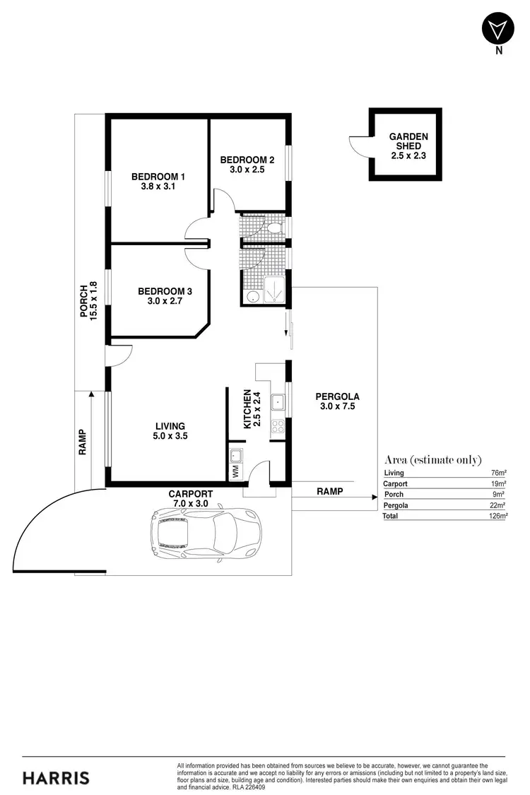Floorplan of Homely house listing, 25 Kaurna Avenue, Hayborough SA 5211