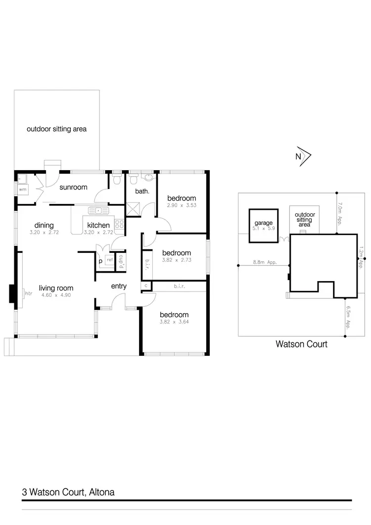 Floorplan of Homely house listing, 3 Watson Court, Altona VIC 3018