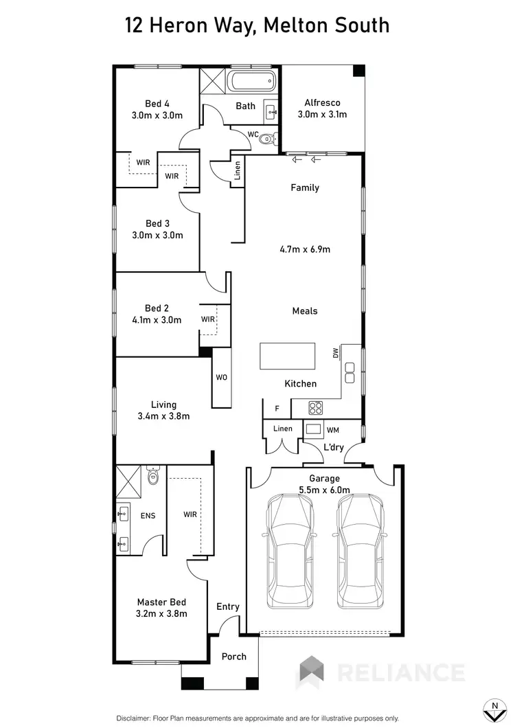 Floorplan of Homely house listing, 12 Heron Way, Melton South VIC 3338