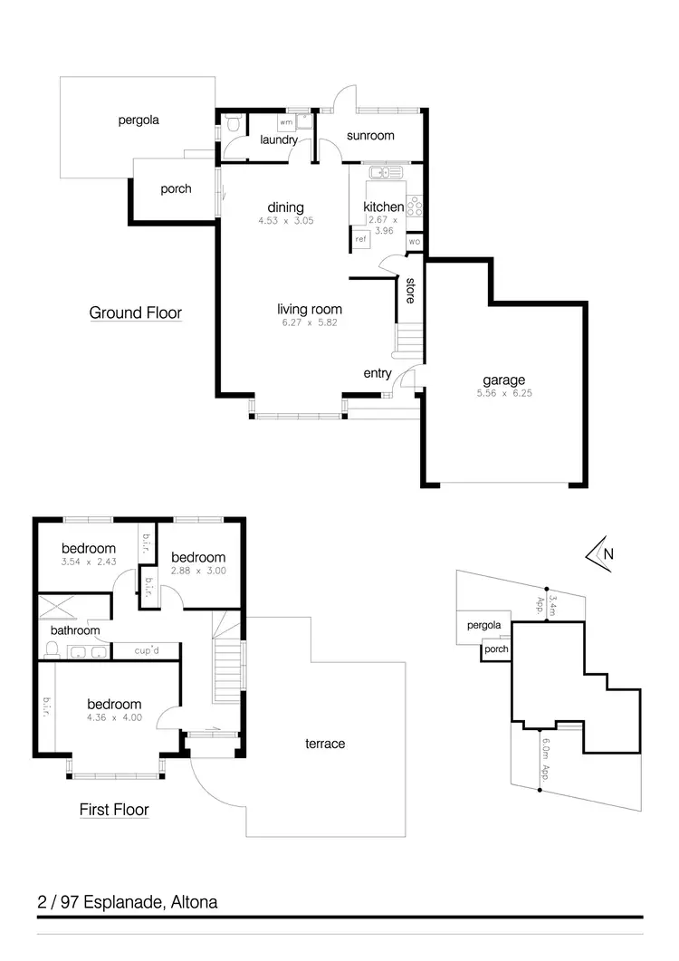 Floorplan of Homely townhouse listing, 2/97 Esplanade, Altona VIC 3018