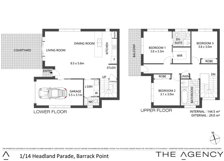 Floorplan of Homely townhouse listing, 1/14 Headland Parade, Barrack Point NSW 2528