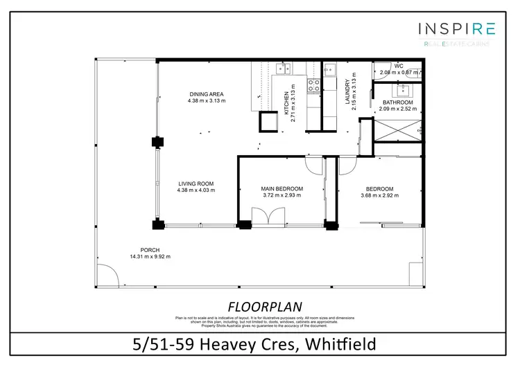 Floorplan of Homely unit listing, 5/51-59 Heavey Crescent, Whitfield QLD 4870