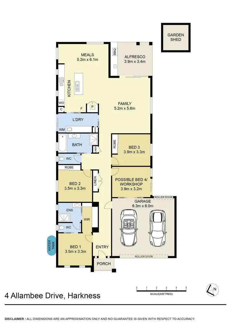 Floorplan of Homely house listing, 4 Allambee Drive, Harkness VIC 3337