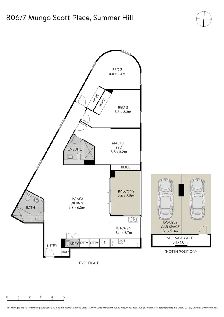 Floorplan of Homely unit listing, 806/7 Mungo Scott Place, Summer Hill NSW 2130