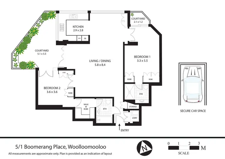Floorplan of Homely apartment listing, 1 Boomerang Place, Woolloomooloo NSW 2011