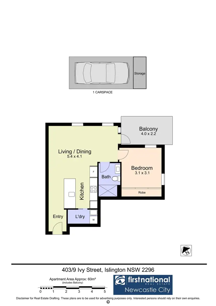 Floorplan of Homely unit listing, 403/9 Ivy Street, Islington NSW 2296