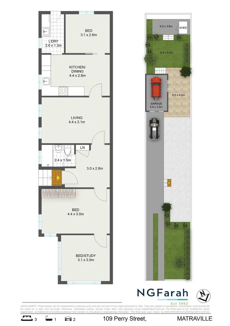 Floorplan of Homely semi-detached listing, 109 Perry Street, Matraville NSW 2036