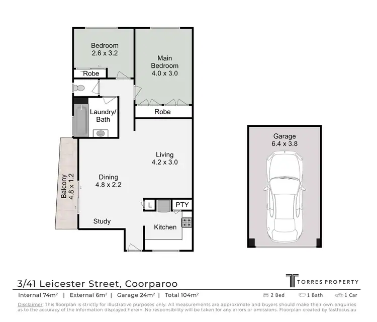 Floorplan of Homely unit listing, 3/41 Leicester Street, Coorparoo QLD 4151