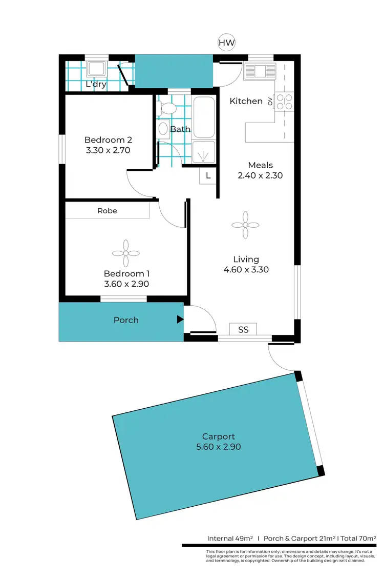 Floorplan of Homely unit listing, 3/6 Military Road, West Beach SA 5024