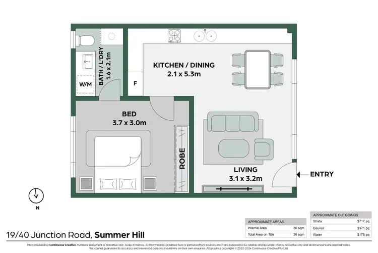 Floorplan of Homely unit listing, 19/40 Junction Road, Summer Hill NSW 2130