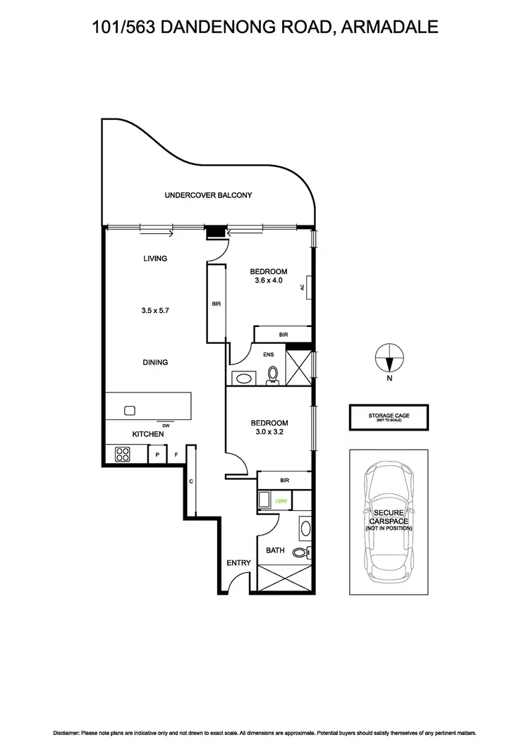 Floorplan of Homely apartment listing, 101/563 Dandenong Road, Armadale VIC 3143
