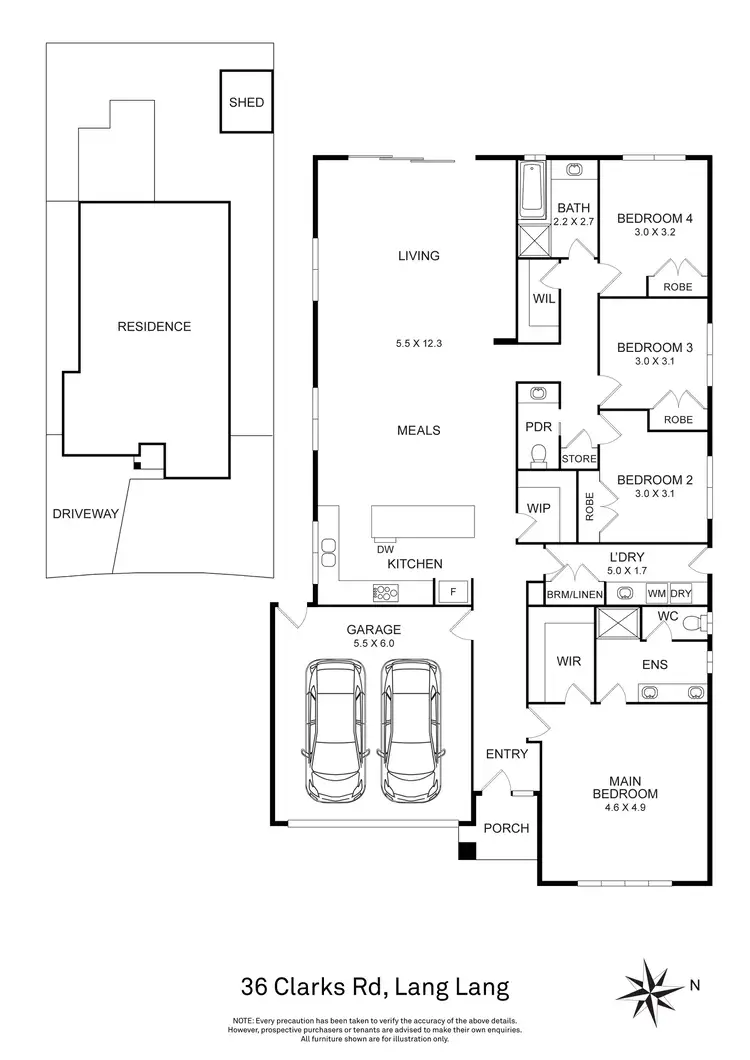 Floorplan of Homely house listing, 36 Clarks Road, Lang Lang VIC 3984