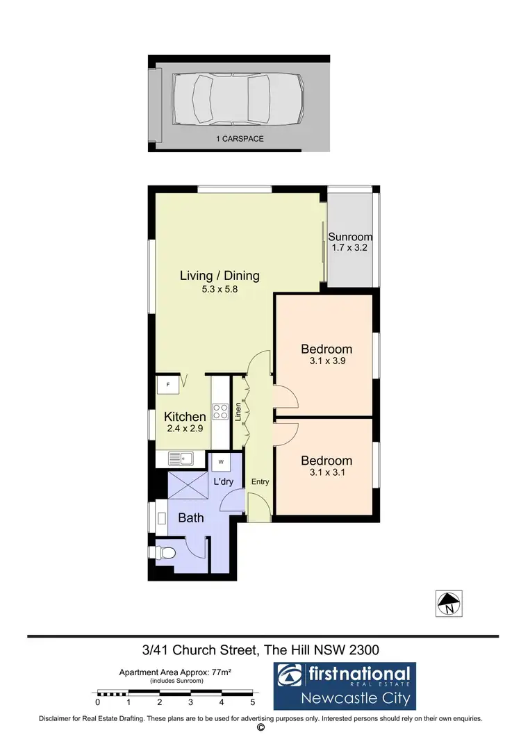 Floorplan of Homely unit listing, 3/41 Church Street, The Hill NSW 2300
