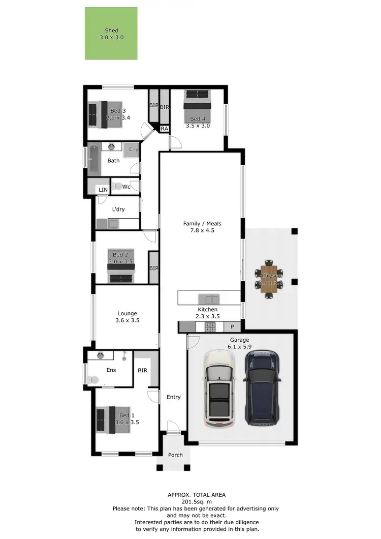 Floorplan of Homely house listing, 18 Badcoe Avenue, Wodonga VIC 3690
