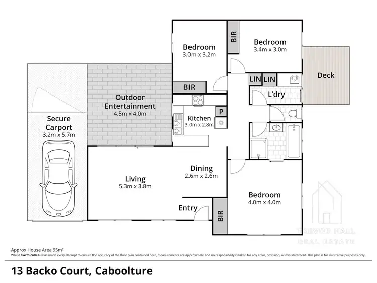 Floorplan of Homely house listing, 13 Backo Court, Caboolture QLD 4510