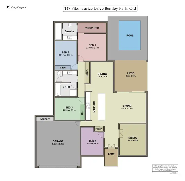 Floorplan of Homely house listing, 147 Fitzmaurice Drive, Bentley Park QLD 4869