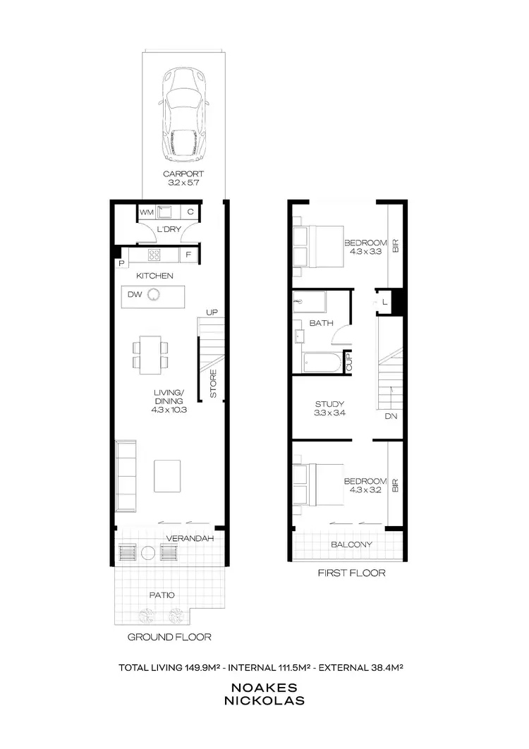 Floorplan of Homely townhouse listing, 13 Halls Place, Adelaide SA 5000