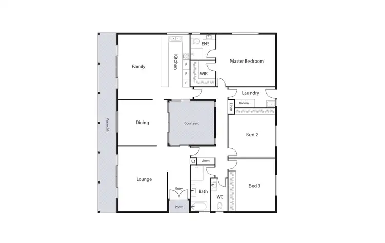 Floorplan of Homely townhouse listing, 4/80 Marr Street, Pearce ACT 2607