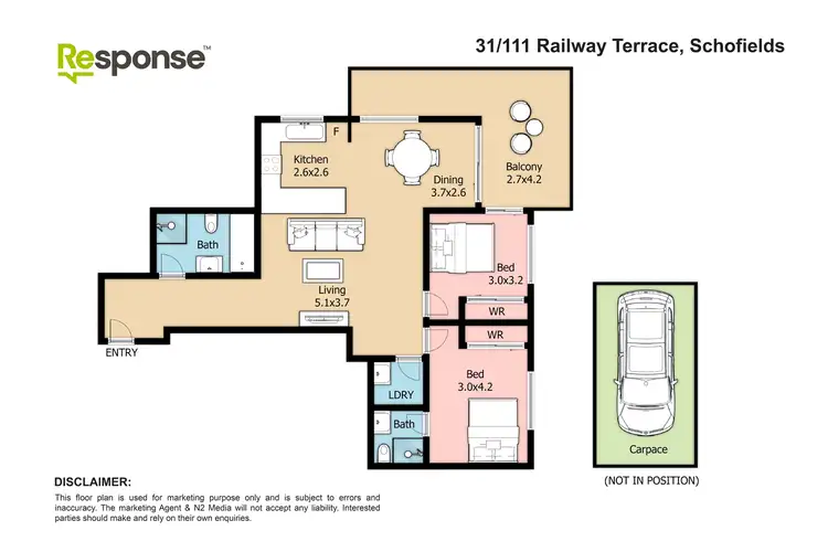 Floorplan of Homely apartment listing, 31/111 Railway Terrace, Schofields NSW 2762