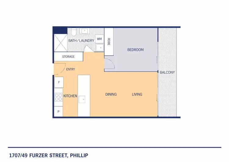 Floorplan of Homely apartment listing, 1707/49 Furzer Street, Phillip ACT 2606