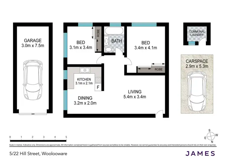 Floorplan of Homely apartment listing, 5/22 Hill Street, Woolooware NSW 2230