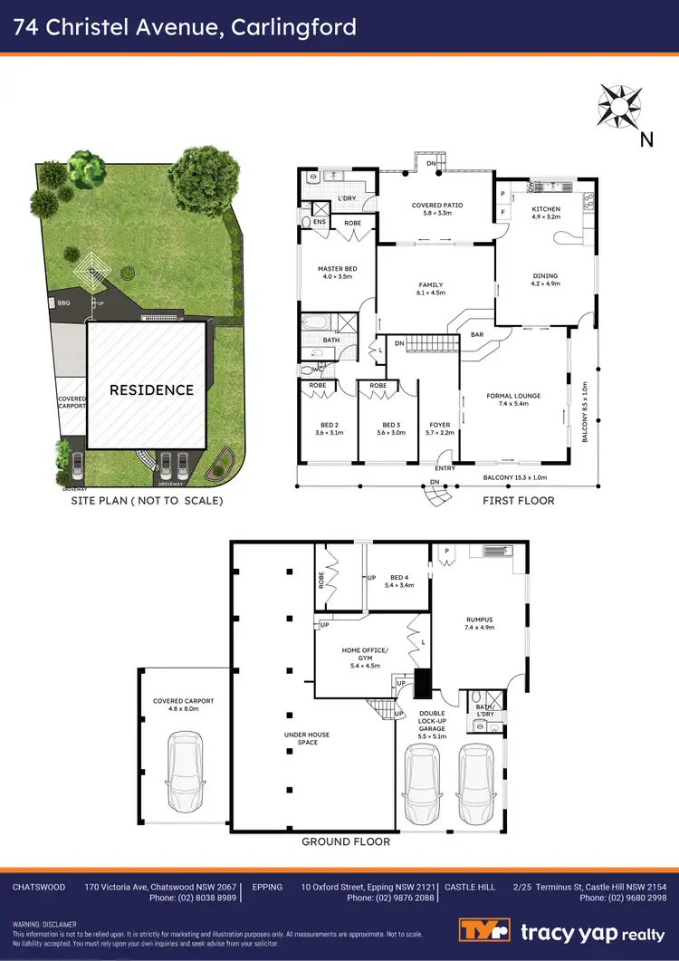 Floorplan of Homely house listing, 74 Christel Avenue, Carlingford NSW 2118