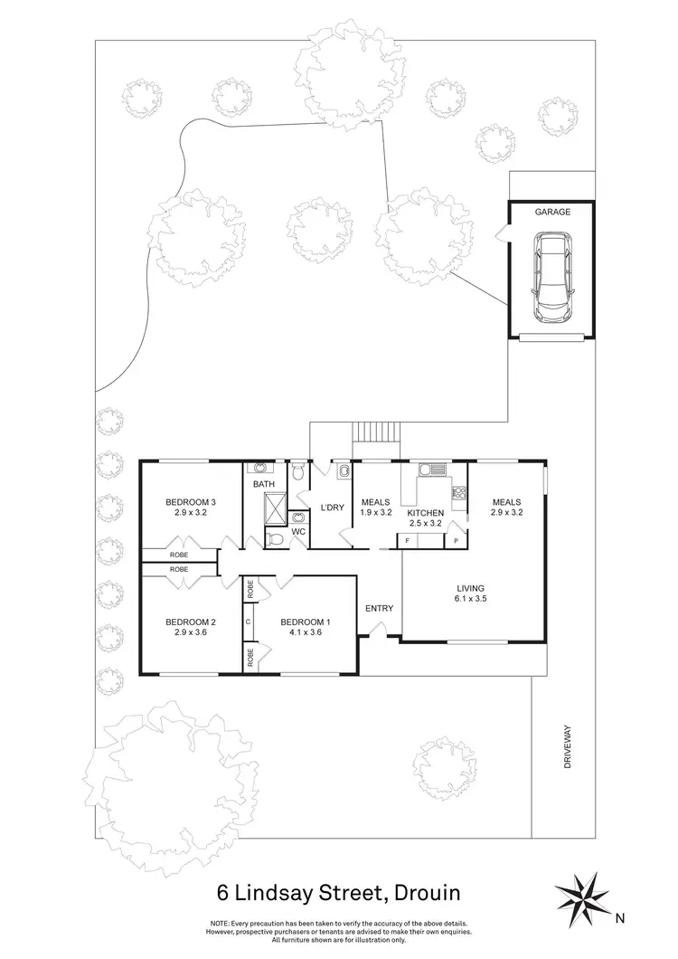 Floorplan of Homely house listing, 6 Lindsay Street, Drouin VIC 3818