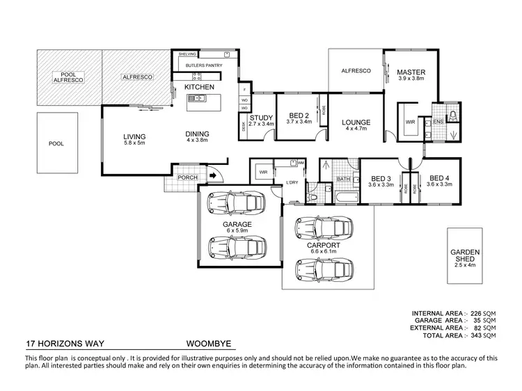 Floorplan of Homely house listing, 17 Horizon Way, Woombye QLD 4559