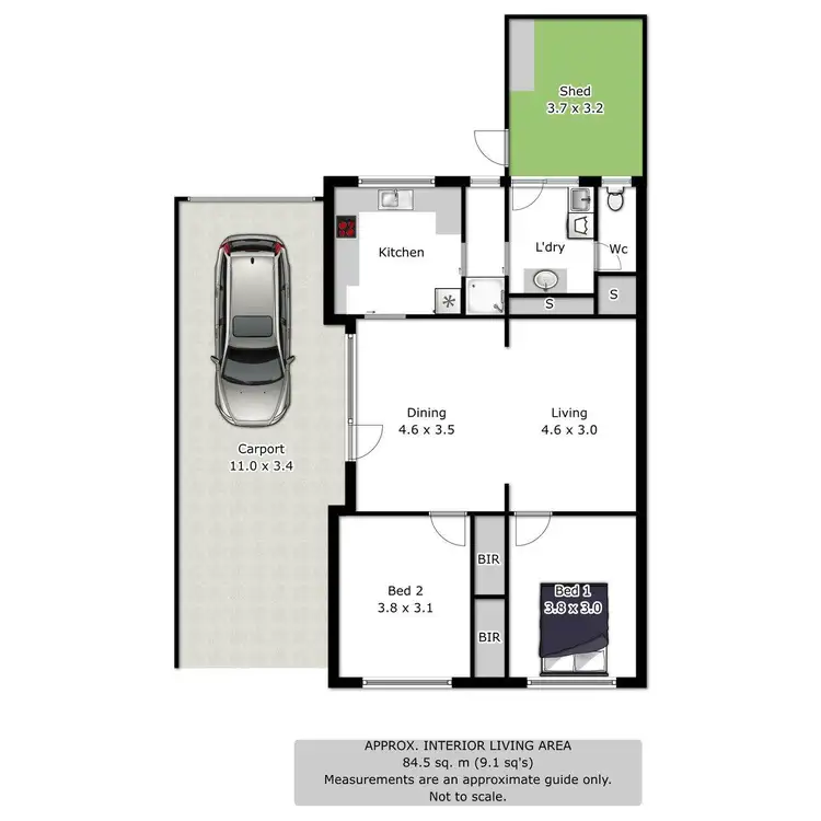 Floorplan of Homely unit listing, 5/36 Brockley Street, Wodonga VIC 3690